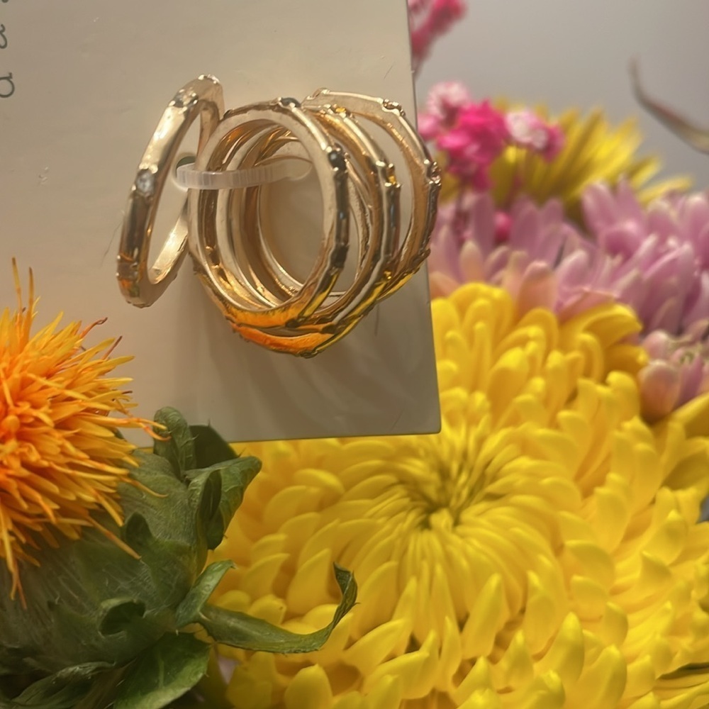 A New Day Gold Tone Stackable Rings New - Picture 3 of 6